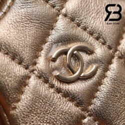 Túi Chanel 24C Mini Flap Bag With Star Coin Purse Màu Vàng Bóng 19CM Best Quality