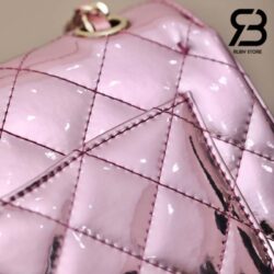 Túi Chanel 24C Mini Flap Bag With Star Coin Purse Màu Hồng Bóng 19CM Best Quality