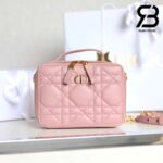Túi Dior Caro Box Bag Hồng Calfskin Best Quality