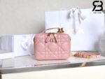 Túi Dior Caro Box Bag Hồng Calfskin Best Quality