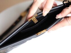 Túi Dior Caro Colle Noire Clutch With Đen Chain Calfskin Best Quality