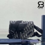 Túi Dior Essential Saddle Pouch Đen Kem Oblique 24CM Best Quality