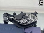 Túi Dior Essential Saddle Pouch Đen Kem Oblique 24CM Best Quality