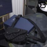 Túi Dior Essential Saddle Pouch Đen Oblique 24CM Best Quality