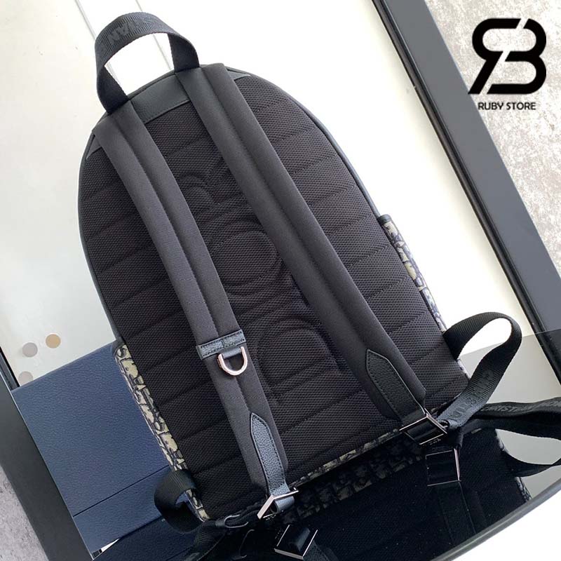 Balo Dior Explorer Backpack Màu Đen Kem Oblique 42CM Best Quality
