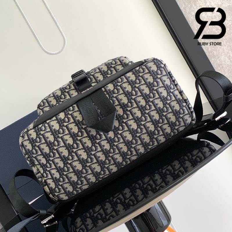 Balo Dior Explorer Backpack Màu Đen Kem Oblique 42CM Best Quality