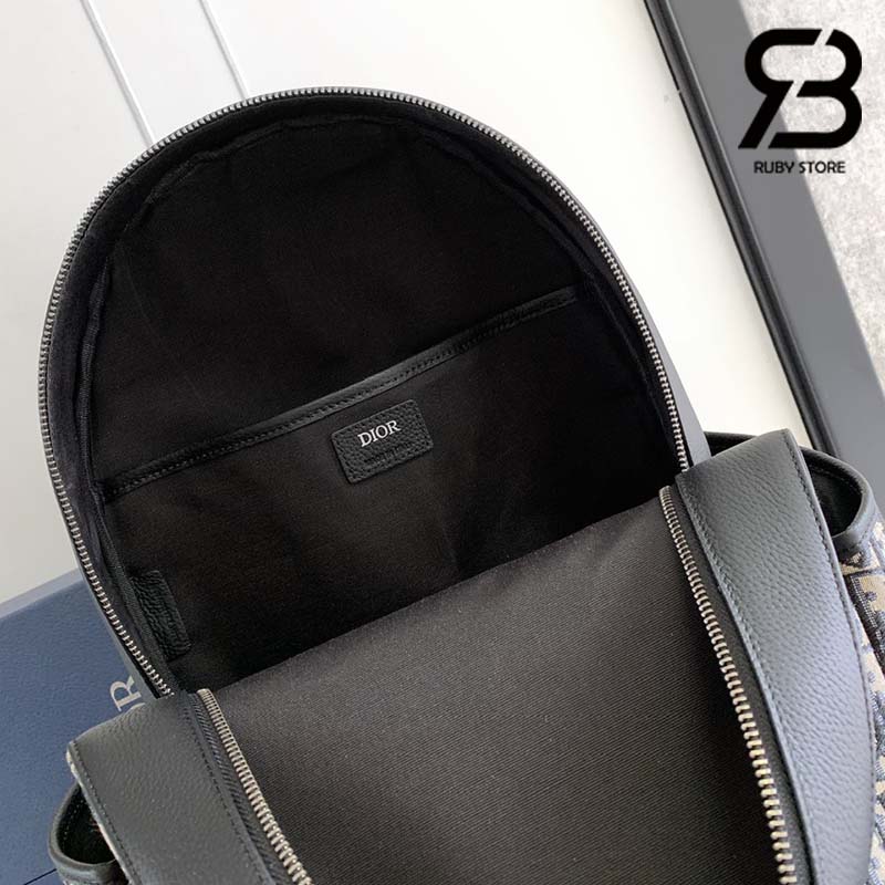 Balo Dior Explorer Backpack Màu Đen Kem Oblique 42CM Best Quality