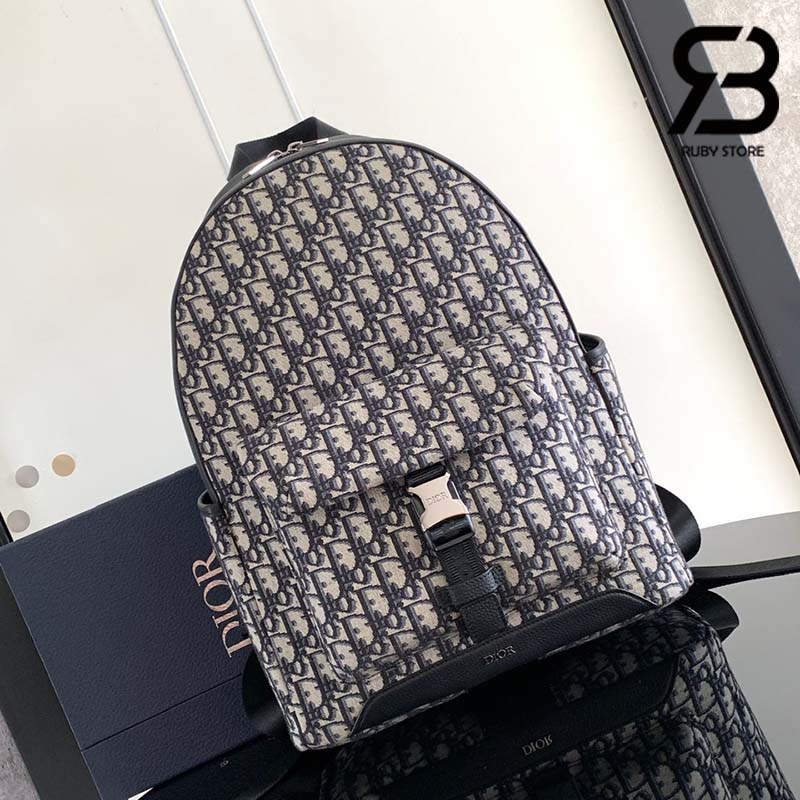 Balo Dior Explorer Backpack Màu Đen Kem Oblique 42CM Best Quality
