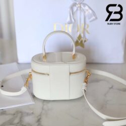 Túi Dior Small CD Signature Vanity Case Trắng Calfskin Best Quality