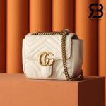 Túi Gucci GG Marmont Mini Shoulder Bag Trắng 18CM Best Quality