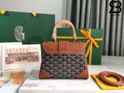 Túi Goyard Saigon Souple Mini Màu Đen Tan Canvas 20CM Best Quality