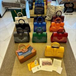 Túi Goyard Saigon Tote Bag Màu Đen Tan Canvas 34CM Best Quality