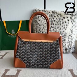 Túi Goyard Saigon Tote Bag Màu Đen Tan Canvas 34CM Best Quality