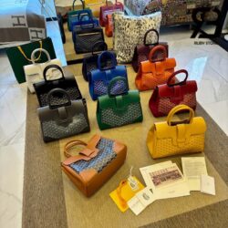 Túi Goyard Saigon Tote Bag Màu Xanh Navy Canvas 34CM Best Quality