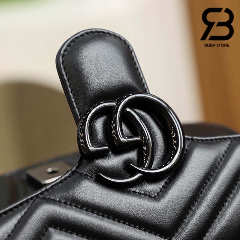 Túi Gucci GG Marmont Small Shoulder Bag Đen So 26CM Best Quality