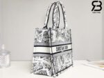 Túi Small Dior Book Tote Plan De Paris Embroidery Trắng Đen 26CM Best Quality