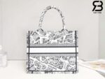 Túi Small Dior Book Tote Plan De Paris Embroidery Trắng Đen 26CM Best Quality