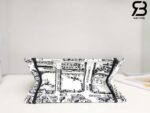 Túi Small Dior Book Tote Plan De Paris Embroidery Trắng Đen 26CM Best Quality