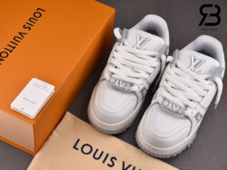 Giày Louis Vuitton Trainer Maxi White Grey Màu Trắng Xám Best Quality