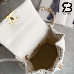 Ba Lô Chanel 19 Backpack Màu Trắng Lambskin Best Quality