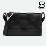 Túi Bottega Veneta Cassette Intreccio Bag Đen Parakeet Da Calfskin 23CM Best Quality