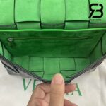 Túi Bottega Veneta Cassette Intreccio Bag Đen Parakeet Da Calfskin 23CM Best Quality