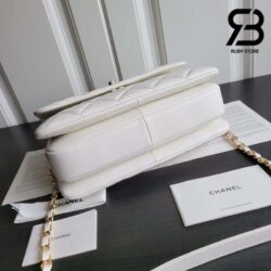 Túi Chanel 23S Trendy CC Small Flap Bag With Top Handle Màu Trắng Lambskin Best Quality