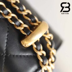Túi Chanel 24C Adjustable Small Flap Bag Màu Đen Da Caviar GHW 22CM Best Quality