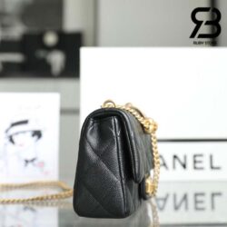 Túi Chanel Small Heart Crush Flap Bag Đen Caviar GHW Best Quality