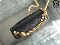 Túi Chanel Small Heart Crush Flap Bag Đen Caviar GHW Best Quality