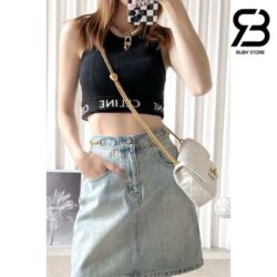 Túi Chanel Small Heart Crush Flap Bag Trắng Caviar GHW Best Quality