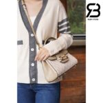 Túi Gucci Horsebit 1955 Mini Bag Beige Trắng Canvas 22CM Best Quality