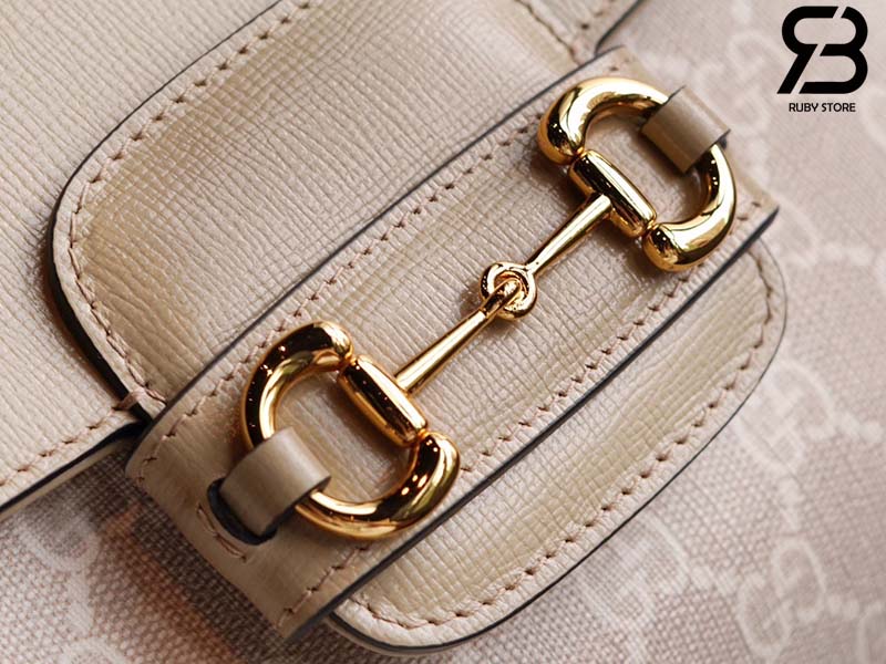 Túi Gucci Horsebit 1955 Mini Bag Beige Trắng Canvas 22CM Best Quality