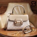Túi Gucci Horsebit 1955 Mini Bag Beige Trắng Canvas 22CM Best Quality