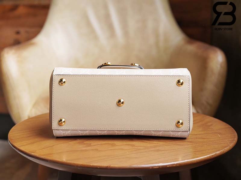 Túi Gucci Horsebit 1955 Mini Bag Beige Trắng Canvas 22CM Best Quality