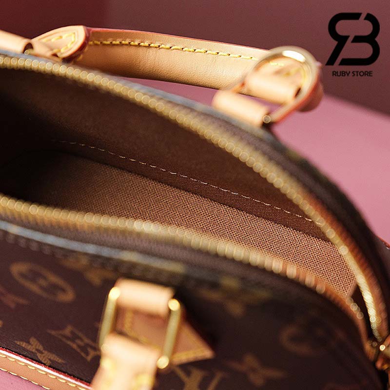 Túi LV Nano Alma Monogram Nâu Canvas 18CM Best Quality