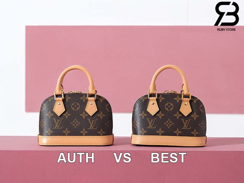 Túi LV Nano Alma Monogram Nâu Canvas 18CM Best Quality
