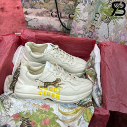 Giày Gucci Rhyton Tiger Yellow Màu Kem Hình Hổ Vàng
