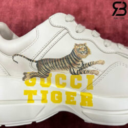 Giày Gucci Rhyton Tiger Yellow Màu Kem Hình Hổ Vàng