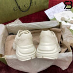 Giày Gucci Rhyton Trainer White Ivory Pink Trắng Hồng