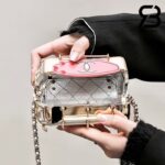 Túi Chanel 24 Cruise Mini Van Minaudiere Silver Gold Pink Best Quality