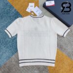 Áo Christian Dior Short-Sleeved Sweater Ecru Cashmere And Wool Knit Best Quality