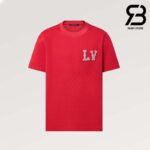 Áo Thun LV Cotton Pique T-Shirt With Embroidered LV Patch Đỏ Best Quality
