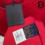 Áo Thun LV Cotton Pique T-Shirt With Embroidered LV Patch Đỏ Best Quality