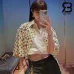 Áo LV Monogram Craggy Printed Short-Sleeved Silk Shirt Best Quality