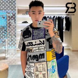 Áo Thun LV Printed Cotton T-Shirt Fanzine Best Quality
