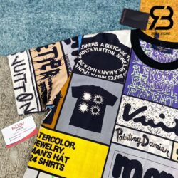 Áo Thun LV Printed Cotton T-Shirt Fanzine Best Quality