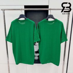 Áo Thun LV 24SS Short-Sleeved Signature Crewneck Màu Xanh Lá Best Quality