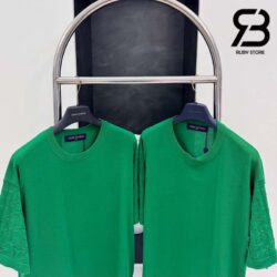 Áo Thun LV 24SS Short-Sleeved Signature Crewneck Màu Xanh Lá Best Quality