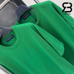 Áo Thun LV 24SS Short-Sleeved Signature Crewneck Màu Xanh Lá Best Quality